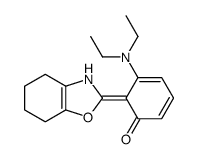 5-(diethylamino)-6-(4,5,6,7-tetrahydro-3H-1,3-benzoxazol-2-ylidene)cyclohexa-2,4-dien-1-one结构式