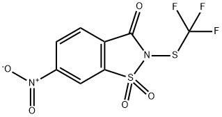 6-nitro-2-((trifluoromethyl)thio)benzo[d]isothiazol-3(2H)-one 1,1-dioxide Structure