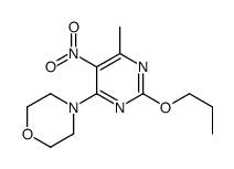 4-(6-methyl-5-nitro-2-propoxypyrimidin-4-yl)morpholine结构式