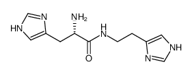 (S)-N-(2-(1H-imidazol-4-yl)ethyl)-2-amino-3-(1H-imidazol-4-yl)propanamide结构式