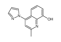 2-甲基-4-(1H-吡唑-1-基)-8-羟基喹啉结构式