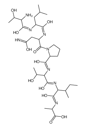 (2S)-2-[[(2S,3S)-2-[[(2S,3R)-2-[[(2S)-1-[(2S)-4-amino-2-[[(2S)-2-[[(2S,3R)-2-amino-3-hydroxybutanoyl]amino]-4-methylpentanoyl]amino]-4-oxobutanoyl]pyrrolidine-2-carbonyl]amino]-3-hydroxybutanoyl]amino]-3-methylpentanoyl]amino]propanoic acid Structure