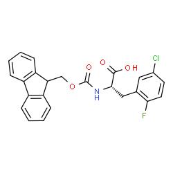 Fmoc-(2-氟, 5-氯)-L-苯丙氨酸结构式
