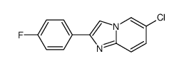 6-Chloro-2-(4-fluorophenyl)imidazo[1,2-a]pyridine结构式