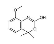 8-methoxy-4,4-dimethyl-1H-3,1-benzoxazin-2-one结构式