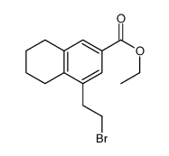 4-(2-溴乙基)-5,6,7,8-四氢萘-2-羧酸乙酯结构式