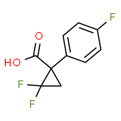 2,2-difluoro-1-(4-fluorophenyl)cyclopropane-1-carboxylic acid Structure