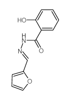 Benzoicacid, 2-hydroxy-, 2-(2-furanylmethylene)hydrazide structure