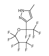 5-methyl-3-[1,2,2,2-tetrafluoro-1-(1,1,2,2,3,3,3-heptafluoropropoxy)ethyl]-1H-pyrazole结构式