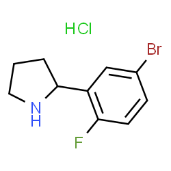 2-(5-溴-2-氟苯基)吡咯烷盐酸盐结构式