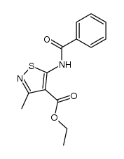 5-benzoylamino-3-methyl-isothiazole-4-carboxylic acid ethyl ester结构式