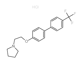 Pyrrolidine,1-[2-[[4'-(trifluoromethyl)[1,1'-biphenyl]-4-yl]oxy]ethyl]-, hydrochloride(1:1) Structure