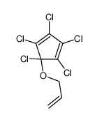 1,2,3,4,5-pentachloro-5-prop-2-enoxycyclopenta-1,3-diene结构式