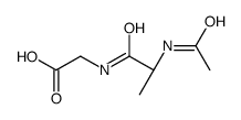 2-[[(2S)-2-acetamidopropanoyl]amino]acetic acid结构式