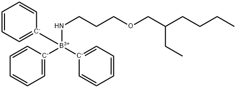 [3-(2-Ethylhexyloxy)propylamine]triphenylboron(III）结构式
