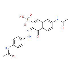 7-(acetylamino)-3-[[4-(acetylamino)phenyl]azo]-4-hydroxynaphthalene-2-sulphonic acid结构式