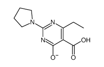 ETHYL 4-HYDROXY-2-(PYRROLIDIN-1-YL)PYRIMIDINE-5-CARBOXYLATE结构式