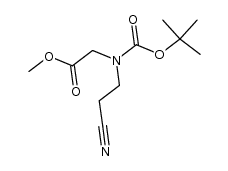 [tert-butoxycarbonyl-(2-cyanoethyl)amino]acetic acid methyl ester Structure