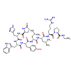 (Des-Gly10,Des-Ser4,D-Leu6,Pro-NHEt9)-LHRH trifluoroacetate salt Structure