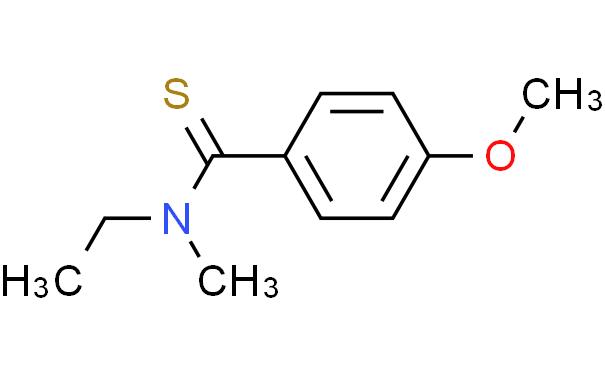 N-乙基-4-甲氧基-N-甲基-苯硫酰胺结构式
