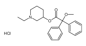 2,2-Diphenyl-2-methoxyacetic acid (1-ethyl-3-piperidyl) ester hydrochl oride Structure