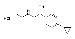 butan-2-yl-[2-(4-cyclopropylphenyl)-2-hydroxyethyl]azanium,chloride Structure