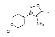 Sydnone imine, 4-methyl-3-morpholino-, monohydrochloride结构式