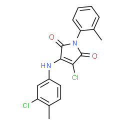3-chloro-4-(3-chloro-4-methylanilino)-1-(2-methylphenyl)-1H-pyrrole-2,5-dione Structure