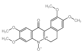 2,3,10,11-tetramethoxy-8-oxido-5,6-dihydroisoquinolino[2,1-b]cinnolin-7-ium-13-one结构式