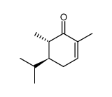 2-Cyclohexen-1-one,2,6-dimethyl-5-(1-methylethyl)-,(5S,6S)-(9CI) structure