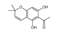 1-(5,7-二羟基-2,2-二甲基-2H-色烯-6-基)乙酮结构式