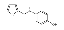 4-[(噻吩-2-甲基)-氨基]-苯酚结构式