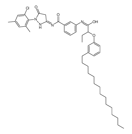 3'-[[1-(6-chloro-2,4-xylyl)-5-oxo-2-pyrazolin-3-yl]carbamoyl]-2-(m-pentadecylphenoxy)butyranilide Structure