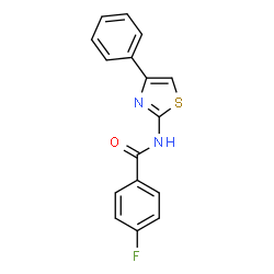 4-Fluoro-N-(4-phenyl-1,3-thiazol-2-yl)benzamide结构式