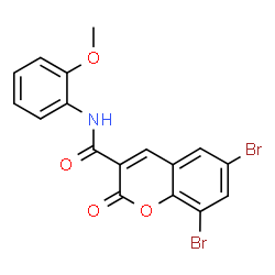 6,8-Dibromo-N-(2-methoxyphenyl)-2-oxo-2H-chromene-3-carboxamide structure