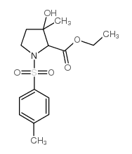 Ethyl 3-hydroxy-3-methyl-1-tosylpyrrolidine-2-carboxylate Structure