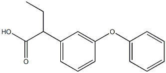 α-Ethyl-3-phenoxybenzeneacetic acid结构式