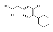 2-(3-chloro-4-cyclohexylphenyl)acetic acid结构式