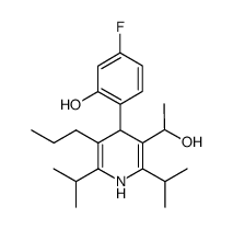 3-Pyridinemethanol, 4-(4-fluoro-2-hydroxyphenyl)-a-methyl-2,6-bis(1-methylethyl)-5-propyl- structure