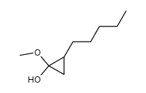 1-methoxy-2-pentylcyclopropanol Structure