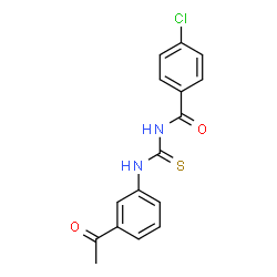 N-{[(3-acetylphenyl)amino]carbonothioyl}-4-chlorobenzamide Structure