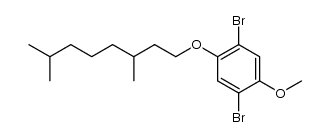 1,4-dibromo-2-(3,7-dimethyloctyloxy)-5-methoxybenzene结构式