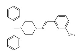 1-Piperazinamine,4-(diphenylmethyl)-N-[(6-methyl-2-pyridinyl)methylene]- Structure