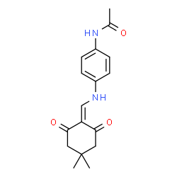 N-(4-(((4,4-dimethyl-2,6-dioxocyclohexylidene)methyl)amino)phenyl)acetamide结构式