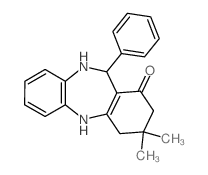 3,3-Dimethyl-11-phenyl-2,3,4,5,10,11-hexahydro-1H-dibenzo[b,e][1,4]diazepin-1-one结构式