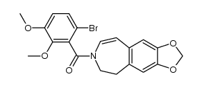 (6-bromo-2,3-dimethoxy-phenyl)-(5,6-dihydro-1,3-dioxa-7-aza-cyclohepta[f]inden-7-yl)-methanone结构式