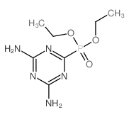 6-diethoxyphosphoryl-1,3,5-triazine-2,4-diamine Structure