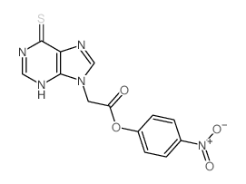 9H-Purine-9-aceticacid, 1,6-dihydro-6-thioxo-, 4-nitrophenyl ester结构式
