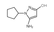5-氨基-1-环戊基-1H-吡唑-3-醇结构式