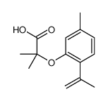 2-methyl-2-(5-methyl-2-prop-1-en-2-ylphenoxy)propanoic acid结构式